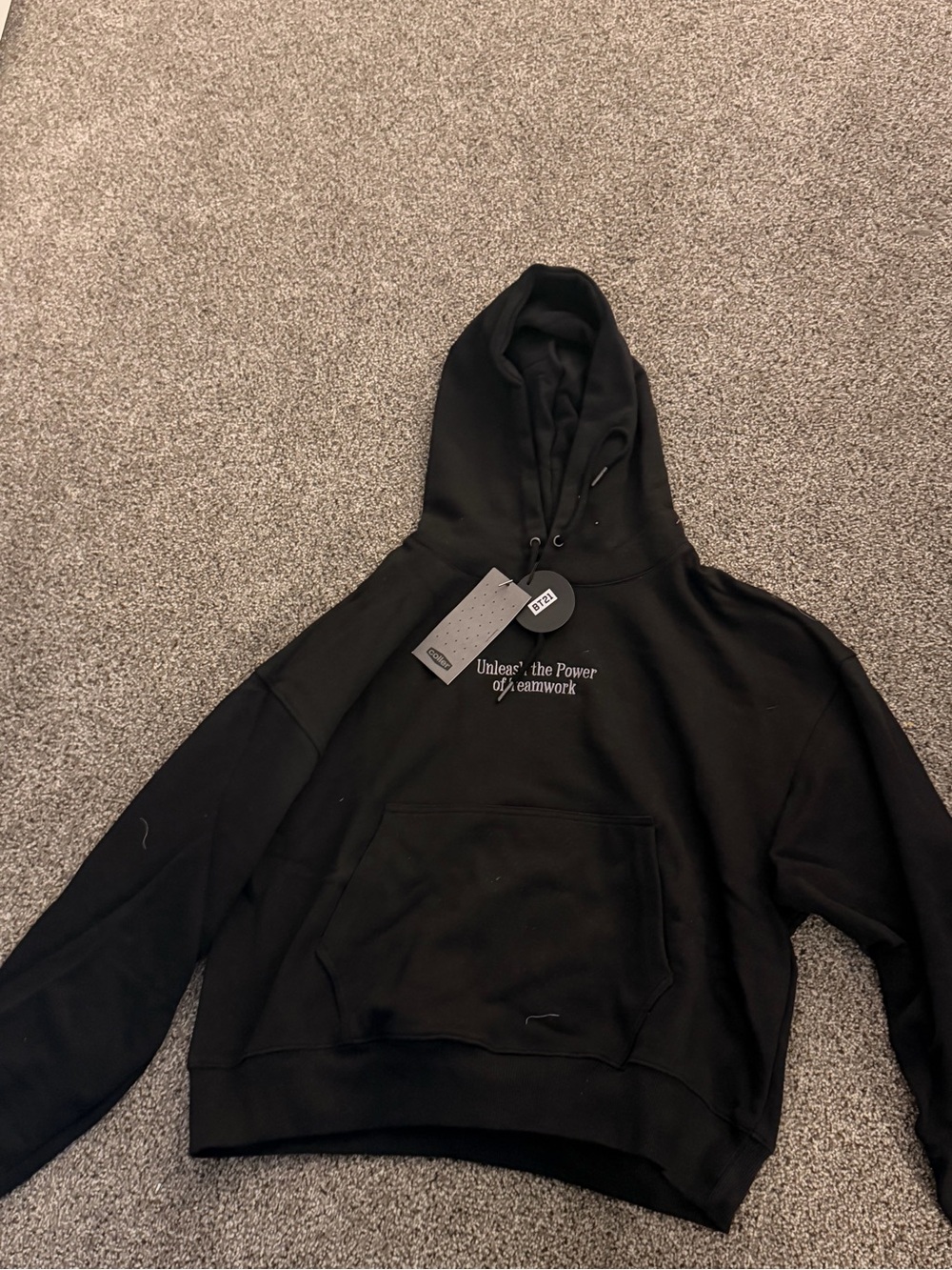 Black Men’s Hoodie Sweatshirt - Unleash the Power of Teamwork